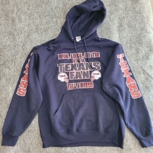 Houston Texans Pullover Sweater Hoodie Navy Blue Men’s Size Large